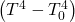 \left( T^4 - T_0^4 \right)