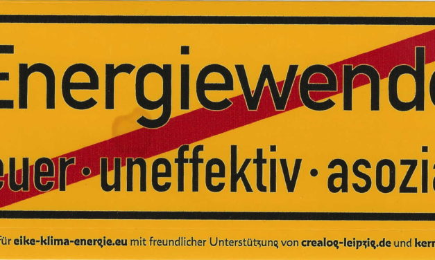 Aufkleber verfügbar: Energiewende teuer, uneffektiv, asozial