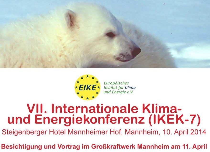 VII. Internationale Klima- und Energiekonferenz (IKEK-7) Steigenberger Hotel Mannheimer Hof, Mannheim, 10. April 2014