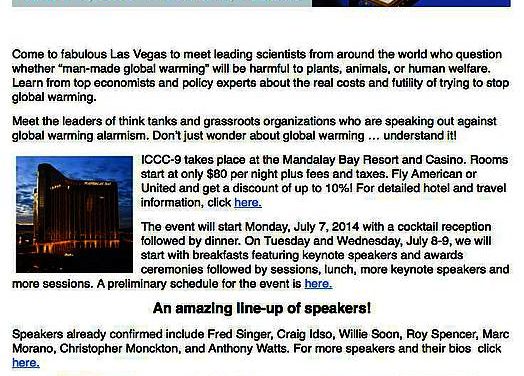 9. Internationale Konferenz über den Klimawandel in Las Vegas