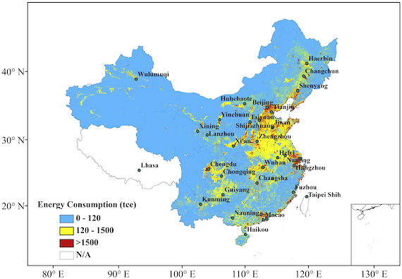 Neue Studie: Zusammenhang zwischen UHI bzw. Energieverbrauch und langzeitlichen Temperaturänderungen in China