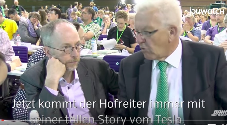 E-Auto Diskussion Ministerpräsident Kretschmann auf dem Bundesparteitag der Grünen am 24.6.2017 in Berlin