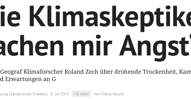 Viel heiße Luft aus Ost­thüringen im Sommer­loch: Die Halbwahr­heiten des Profes­sors Roland Zech