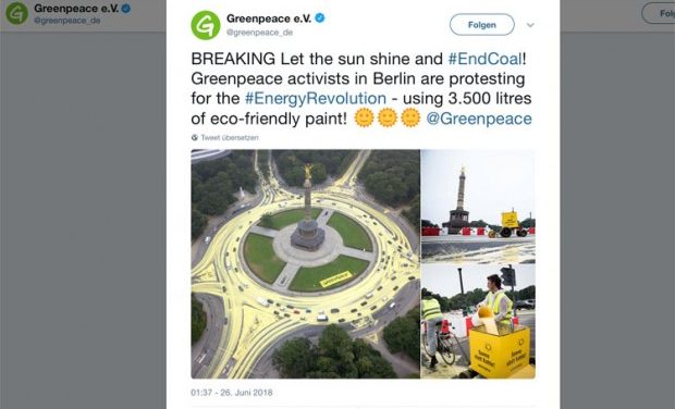 Ökopax  Greenpeace darf alles – Fahrverbote etc – Fragwürdige Aktionen für den „Klimaschutz“