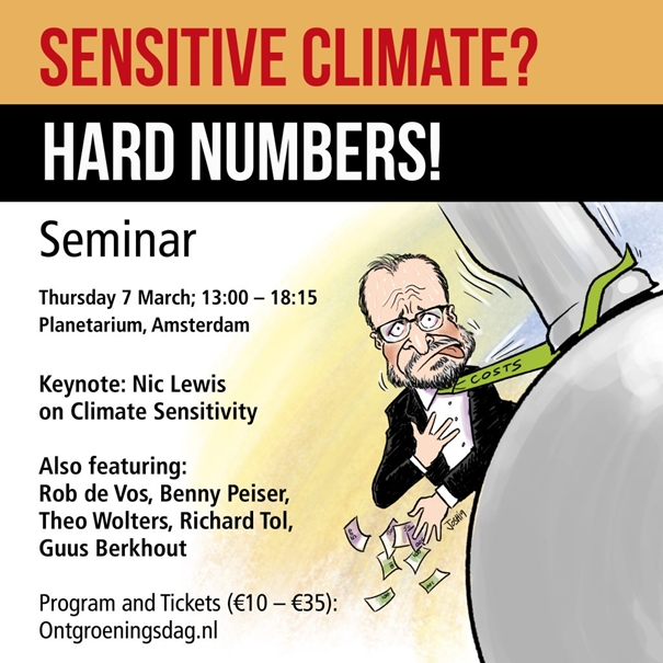 Sensibles Klima? – Harte Zahlen! Klimasymposium am 7.3.19 in Amsterdam