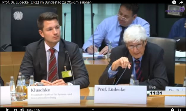 EIKE-Sprecher Horst Lüdecke im Bundestag – prompt liegen bei den Grünen die Nerven blank