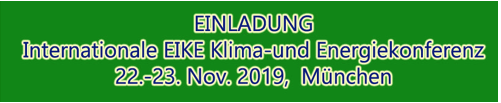 Die 13. Internationale Klima- und Energiekonferenz (13. IKEK) findet vom 22. auf den 23.11.19 in München statt.