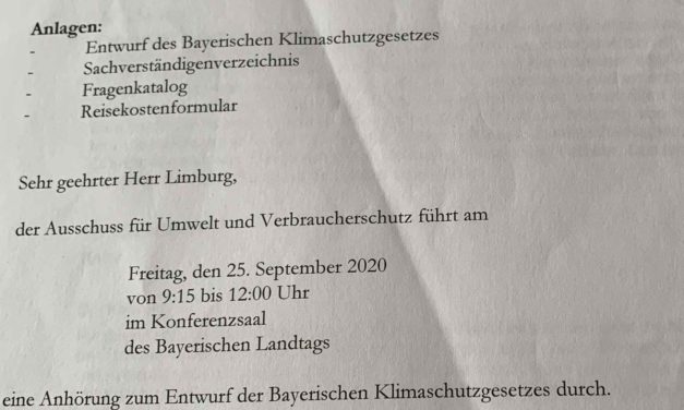 Auch Bayern meint ein „Klimaschutzgesetz“ zu brauchen, oder wie ein Experte aus der offiziellen Berichterstattung verschwand