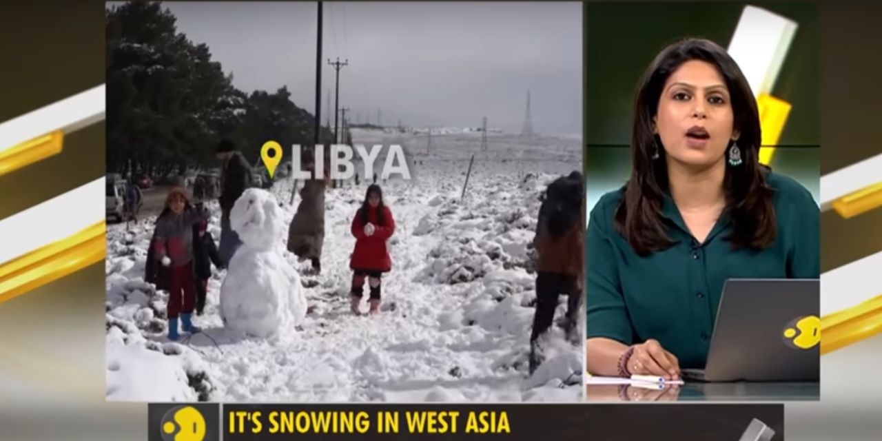 Kamele im Schnee: in Vorderasien wüten Eisstürme