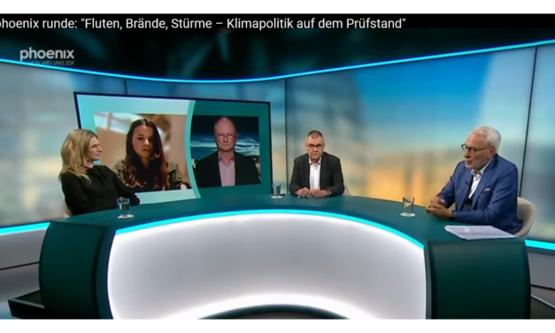 Fritz Vahrenholt bei Phoenix zum Thema: „Fluten, Brände, Stürme – Klimapolitik auf dem Prüfstand“