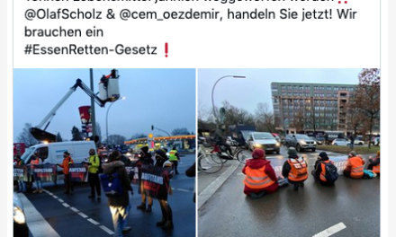 Berliner Klima-Hungerstreiker wollen jetzt Essen retten und blockieren dafür Autobahnen