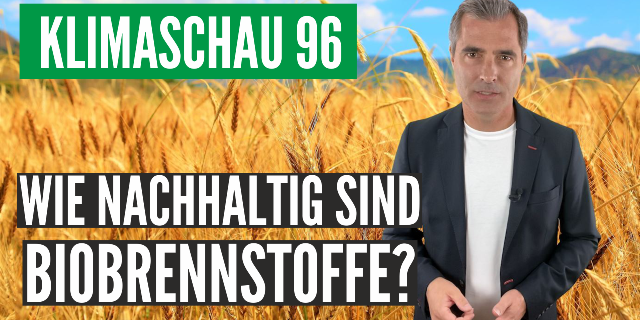 Die Klimaschau von Sebastian Lüning: Wie nachhaltig sind Biobrennstoffe wirklich?