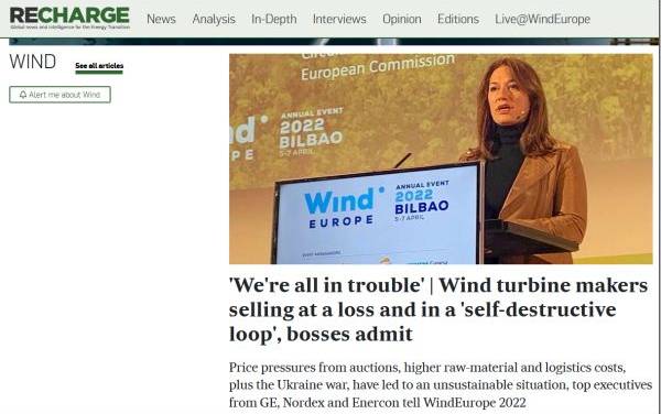 „Wir alle stecken in Schwierigkeiten“ – Windturbinen-Hersteller verkaufen mit Verlust