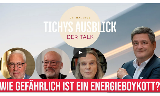 Tichys Ausblick Talk: Kein Gas, keine Wirtschaft – Wie gefährlich ist ein Energieboykott? Mit Fritz Vahrenholt und Holger Douglas