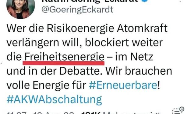 Grüne „Stromverstopfung“ bei Anne Will am 16.4.2023