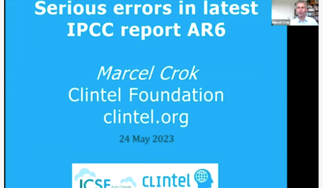 Marcel Crok – Die eingefrorenen Klimaansichten des Weltklimarates IPCC