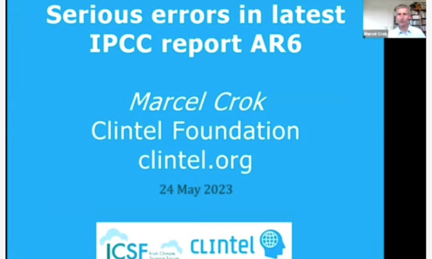 Marcel Crok – Die eingefrorenen Klimaansichten des Weltklimarates IPCC