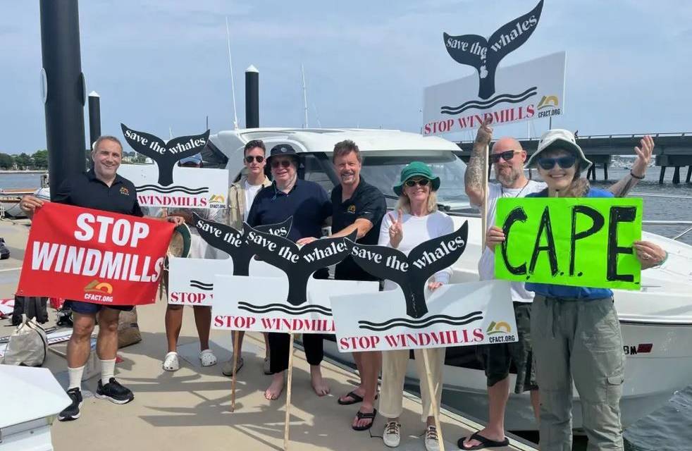 „Rettet die Wale!“ Protest mit CFACT-Booten gegen Errichtung neuer Offshore-WKA