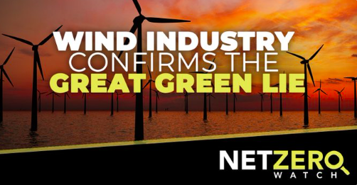Windindustrie bestätigt die <em>Große Grüne  Lüge</em>