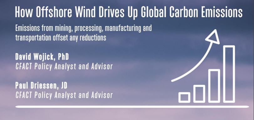 Offshore-Windenergie erhöht den CO₂-Ausstoß – CFACT Studie