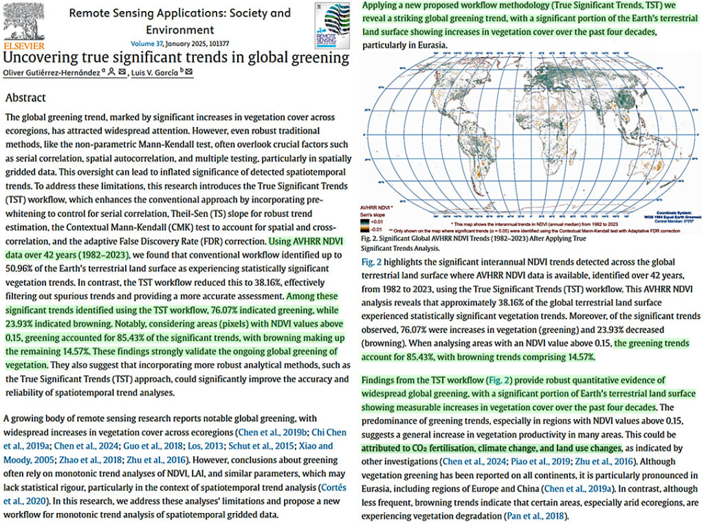 Wissenschaftler: „auffälliger globaler Ergrünungstrend“ in den letzten 42 Jahren