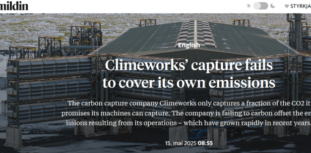 Der Betrug mit der Kohlenstoffabscheidung gleicht nicht einmal seine eigenen Emissionen aus