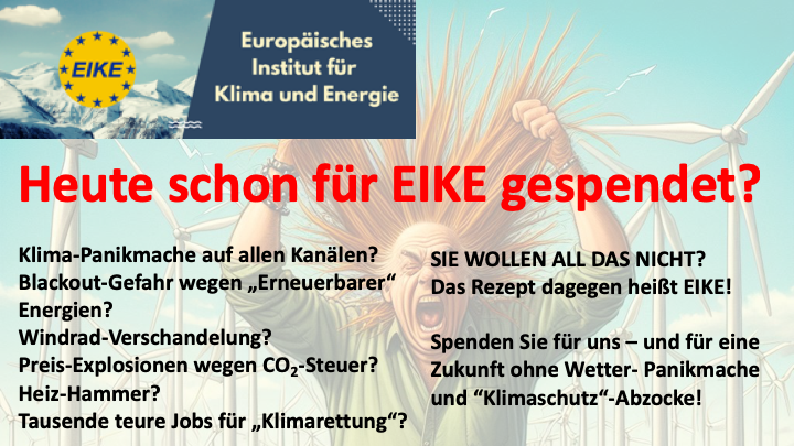 Haben Sie die Preisexplosion und die Panikmache satt? Das Rezept heißt – EIKE!