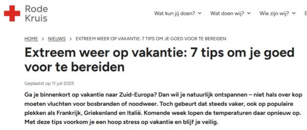 Das Rote Kreuz wünscht Ihnen schöne Feiertage