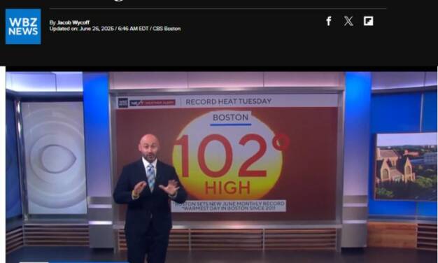 Nein, CBS Boston, Klimawandel macht „extreme Hitze nicht zum neuen Normal!“*