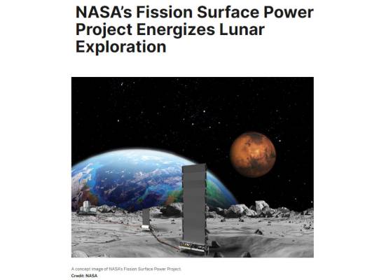 Das Wettrennen im Weltraum ist zurück – die NASA will in fünf Jahren ein Kernkraftwerk auf dem Mond errichten.
