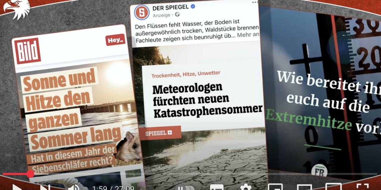 Klimahysterie und Fakeprognosen: Die heißesten Tricks unserer Klimajournalistenden (Adlerauge #1)