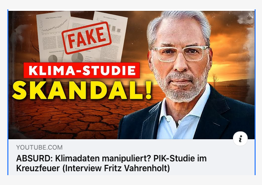 Fritz Vahrenholt über Pseudowissenschaft: NATURE-Artikel des PIK zurückgezogen