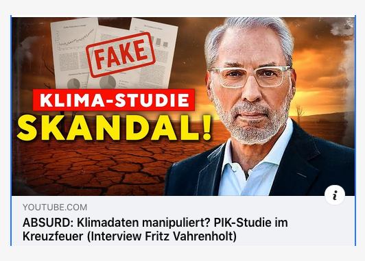 Fritz Vahrenholt über Pseudowissenschaft: NATURE-Artikel des PIK zurückgezogen