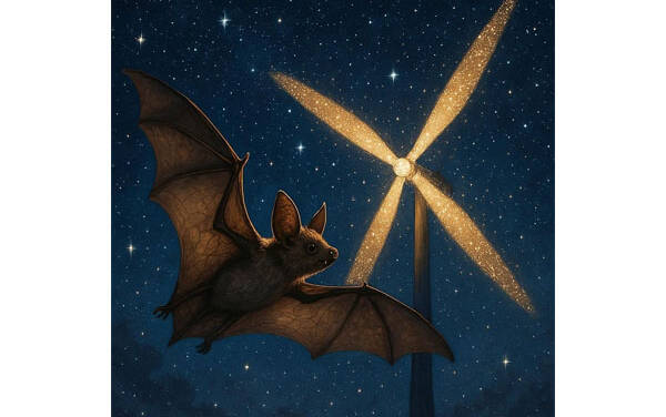 Fledermäuse verwechseln Windkraftanlagen möglicherweise mit dem freien Himmel und verursachen so tödliche Kollisionen