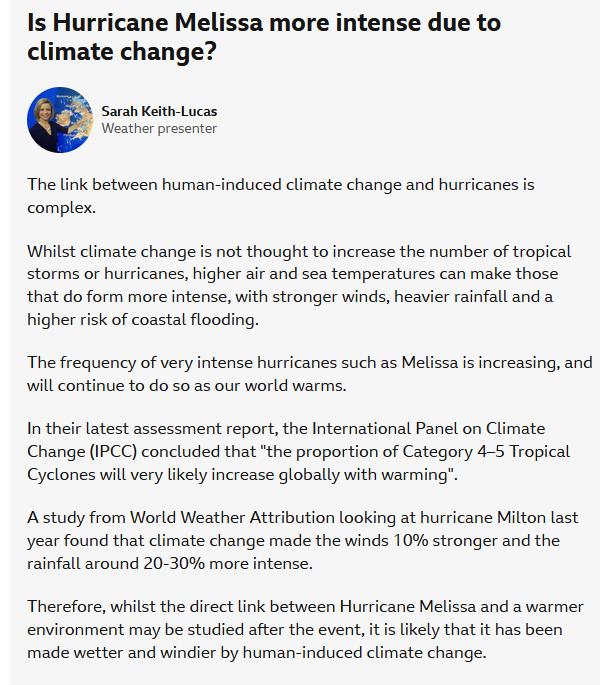 Lügen der BBC über Hurrikan Melissa Lügen der BBC über Hurrikan Melissa