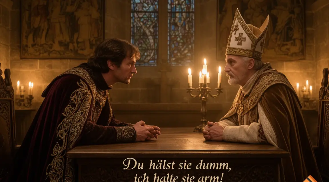 Du hältst sie dumm, ich halt´sie arm, sagte der Fürst zum Bischof