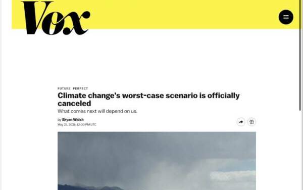 Vox mit einem BRISANTEN Eingeständnis nach dem Scheitern von RCP8.5.