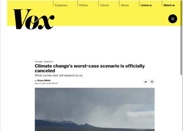 Vox mit einem BRISANTEN Eingeständnis nach dem Scheitern von RCP8.5.