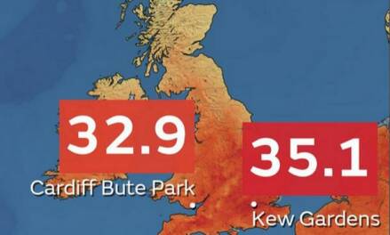 Neuer walisischer Temperaturrekord im Bute Park