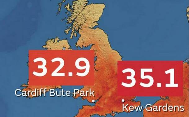 Neuer walisischer Temperaturrekord im Bute Park