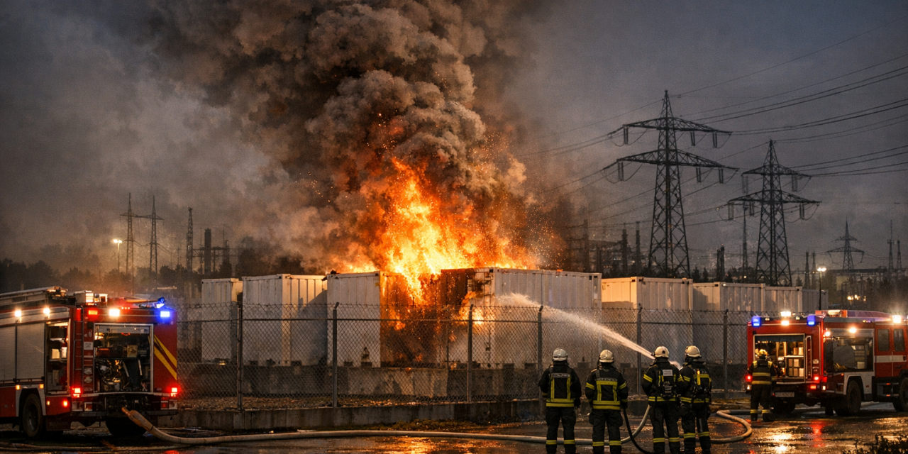Die Batterie speichert Strom hier – die Grube dafür liegt anderswo