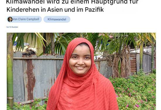 Klimawandel ist Ursache für Kinder-Hochzeiten