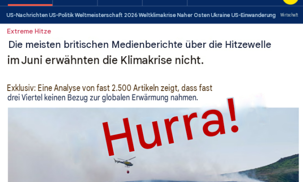 Ein Artikel im „Guardian“ deutet darauf hin, dass der Klimahype in Großbritannien seinen Höhepunkt möglicherweise überschritten hat