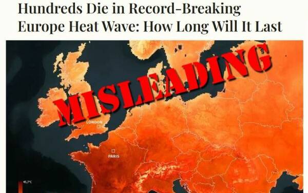 Falsch, <em>Newsweek</em>: Die Hitzetoten in Europa sind ein Versagen der Politik und keine Folgen des Klimawandels