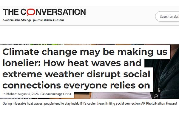 Bist du ein Looser, hast keine Freunde? Dann gib dem Klimawandel die Schuld