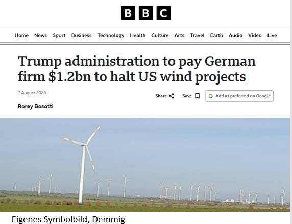 Die Trump-Regierung zahlt RWE dafür, US-Windprojekte zu stoppen – und das Geld stattdessen in Gasprojekte zu „reinvestieren“.