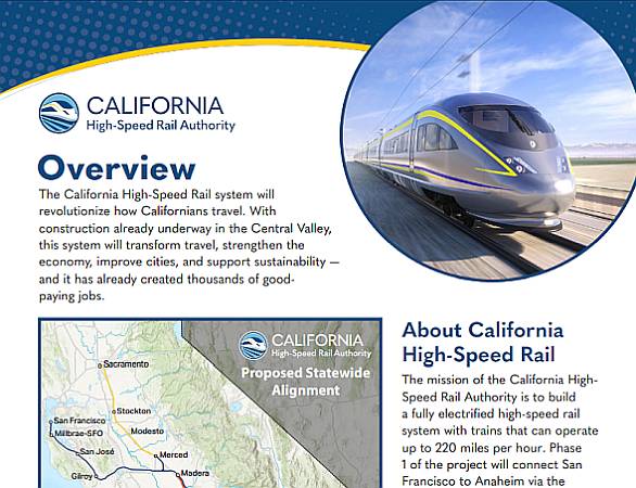 Kaliforniens „High Speed Rail 2020“ ist nun umbenannt in „High Speed – vielleicht 2040”