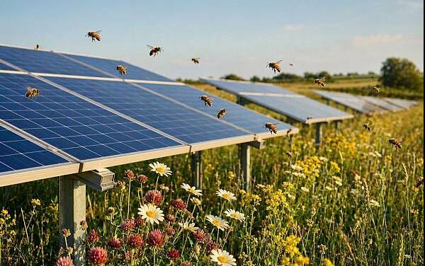 Solarparks scheinen den Bestäuber – Insekten zu schaden.