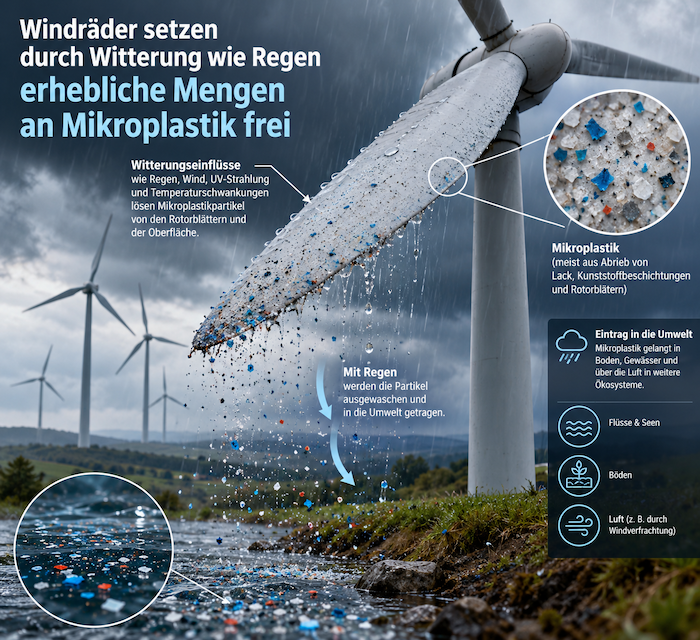 Umweltverseuchung durch Windräder: EU muß Mikroplastik-Emissionen zugeben, so halbwegs