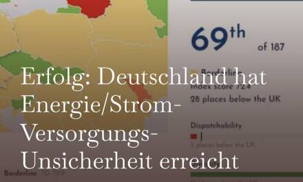 Es ist vollbracht: Deutschland hat die Energieunsicherheit erreicht! Dafür kostet der Klimwahnsinn jetzt 6 Billionen stat nur 5 Billionen €